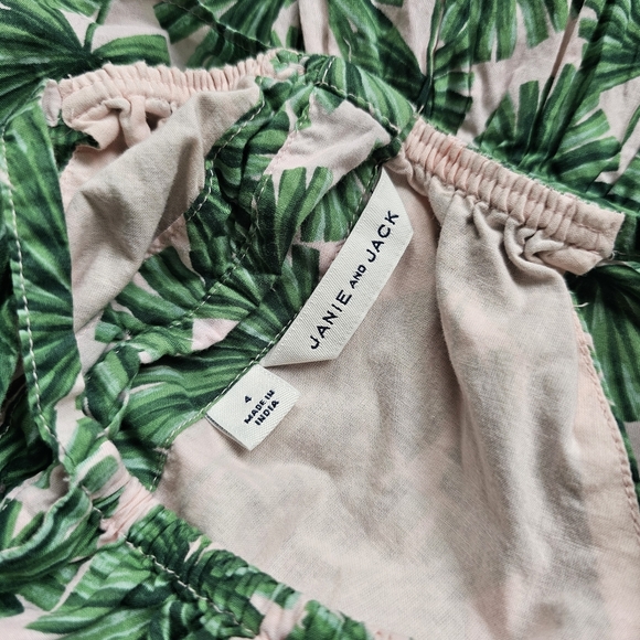 Janie and Jack the swaying palms sundress pink green sleeveless tiered girls 4 - Picture 5 of 6